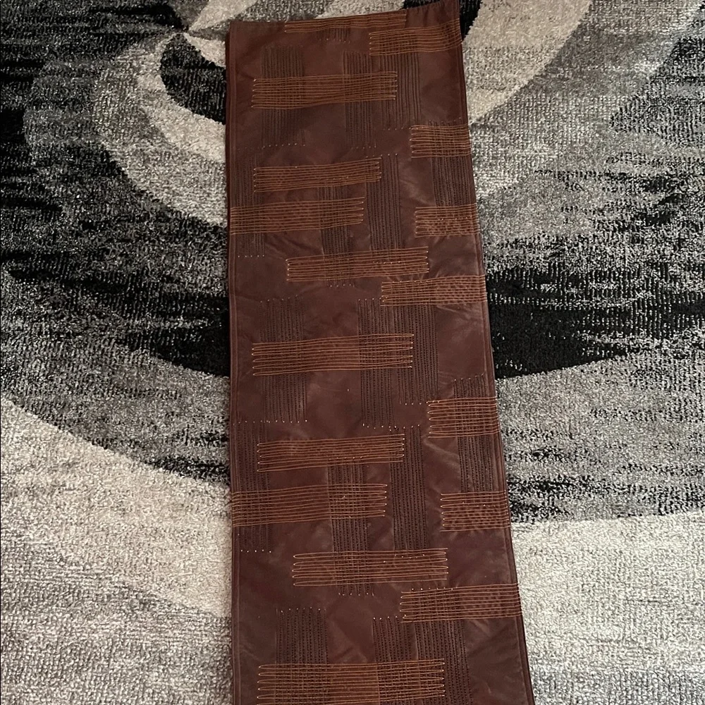 Brown Patterned Table Runner - Picture 1 of 2